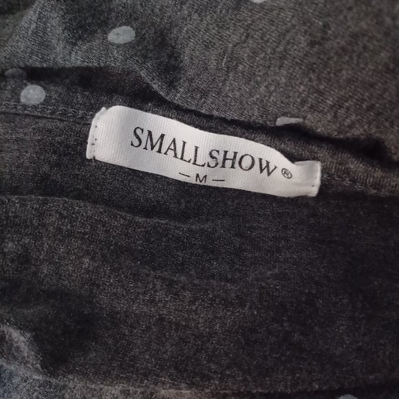 Small Show Gray And White Polka Dot Maternity Dress Size Medium - Picture 4 of 4